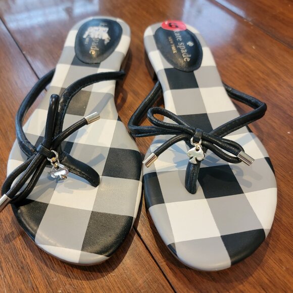 Kate Spade New York FERRY Black Leather Slides  Without Box - Picture 5 of 13